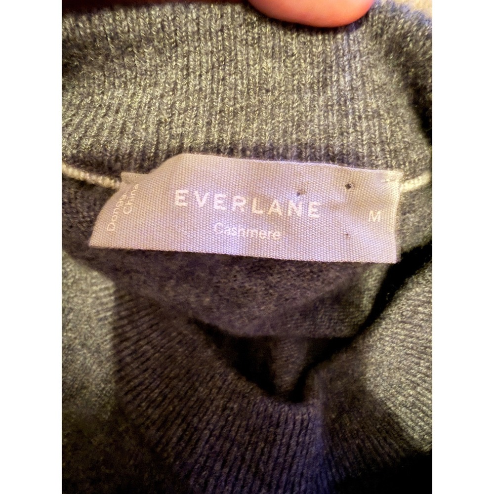 Everlane Cashmere Sweater Women's Medium Gray Classic Minimal Soft - Picture 3 of 7